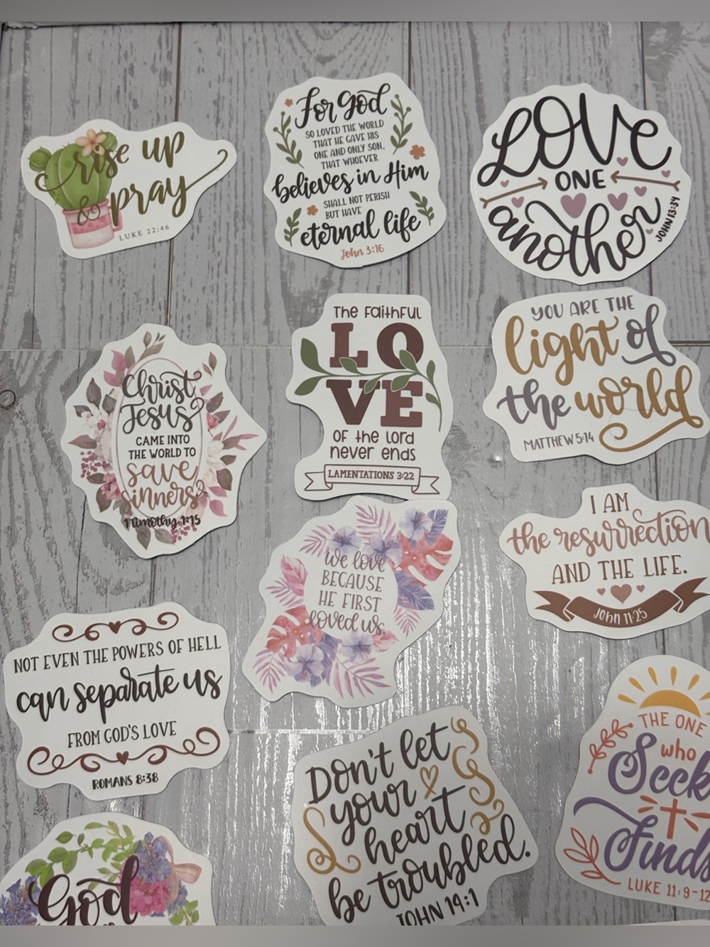 Inspirational Scripture Stickers Pack of 50 - Floral Multicolor - Picture 7 of 11
